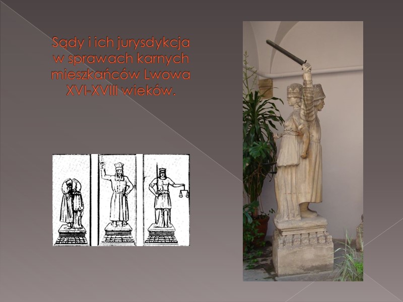 Sądy i ich jurysdykcja w sprawach karnych mieszkańców Lwowa XVI-XVIII wieków.